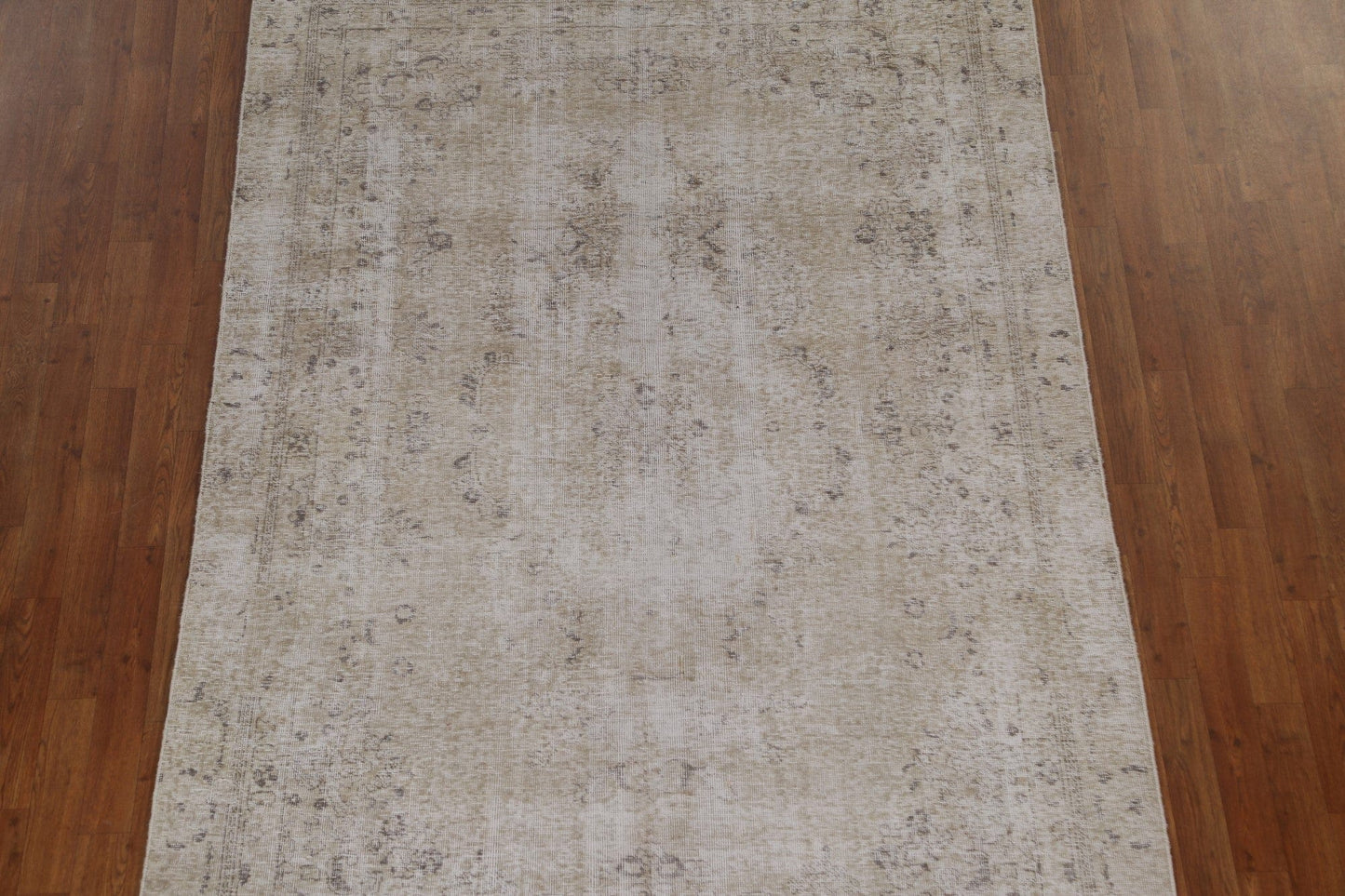 Muted Distressed Tabriz Persian Area Rug 5x9