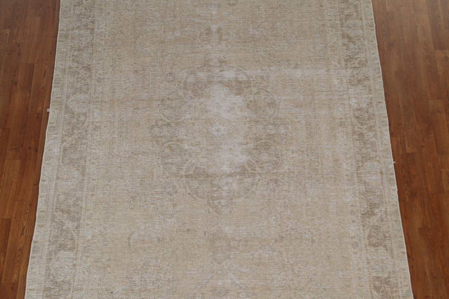 Distressed Geometric Tabriz Persian Area Rug 6x10