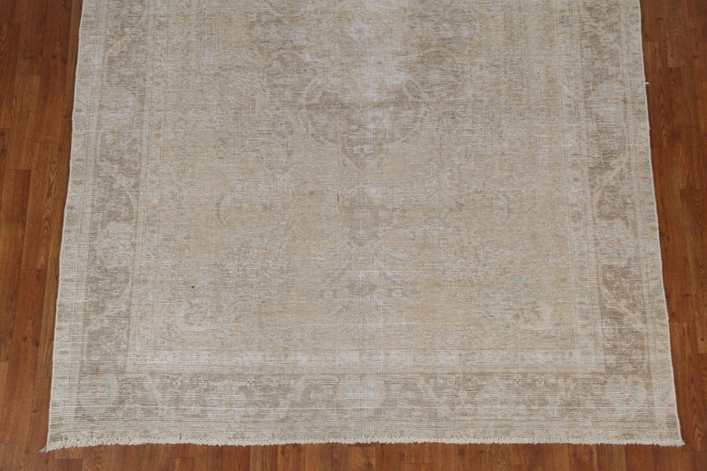 Distressed Geometric Tabriz Persian Area Rug 6x10