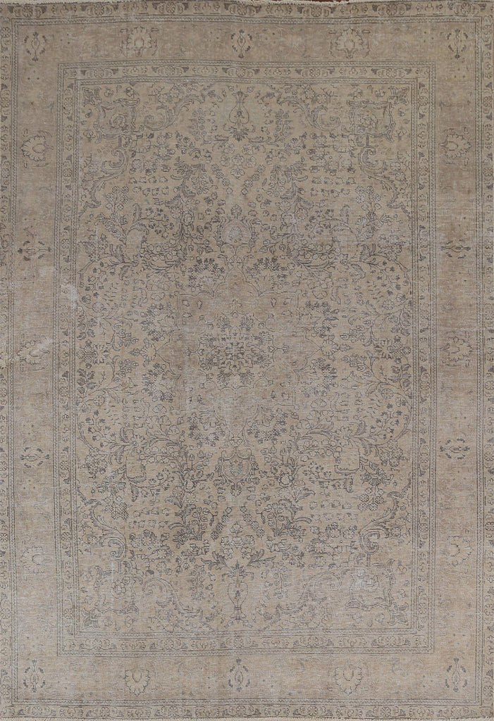 Wool Floral Tabriz Persian Area Rug 7x9