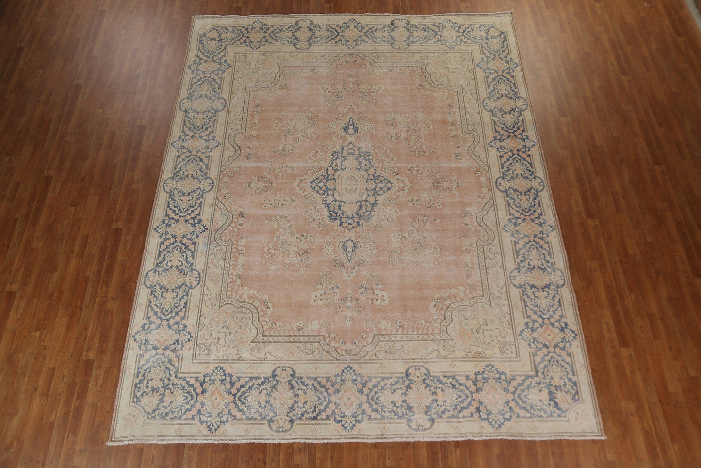 Antique Geometric Kerman Persian Area Rug 10x13