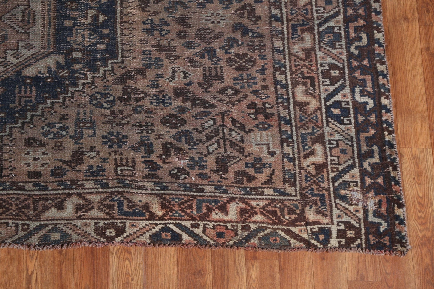 Antique Distressed Shiraz Persian Area Rug 7x9