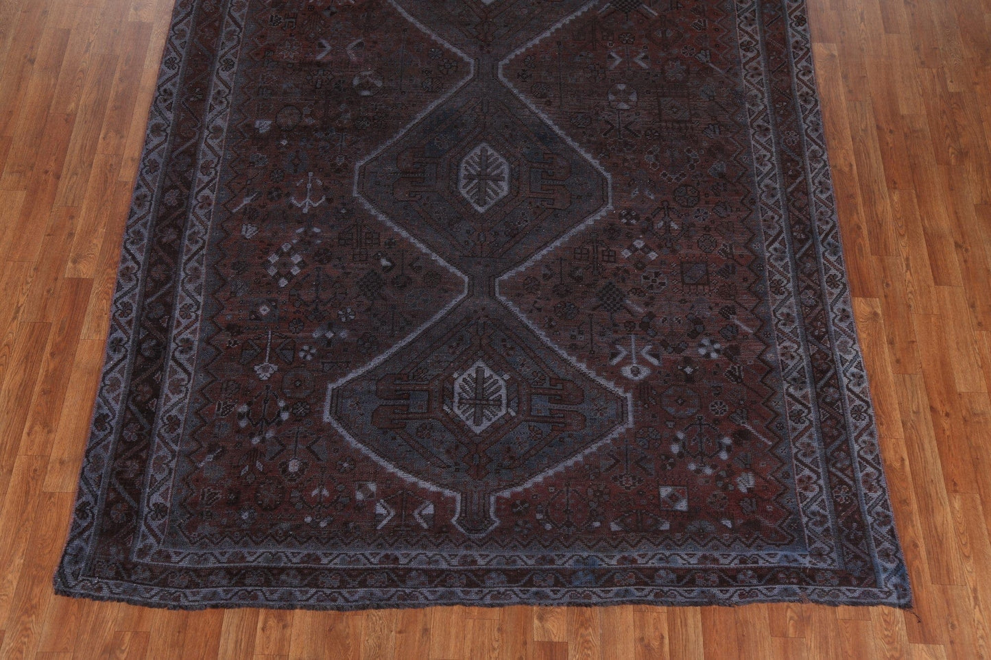 Antique Over-Dyed Shiraz Wool Persian Area Rug 7x10