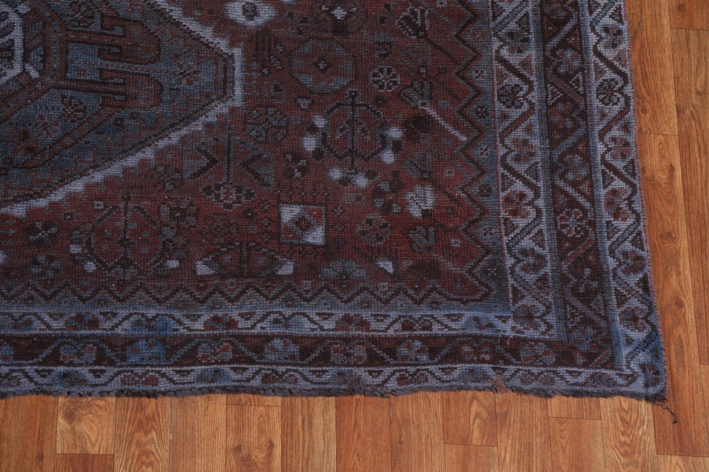 Antique Over-Dyed Shiraz Wool Persian Area Rug 7x10