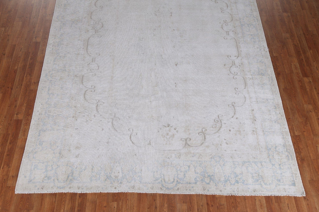 Antique Distressed Kerman Persian Area Rug 8x11