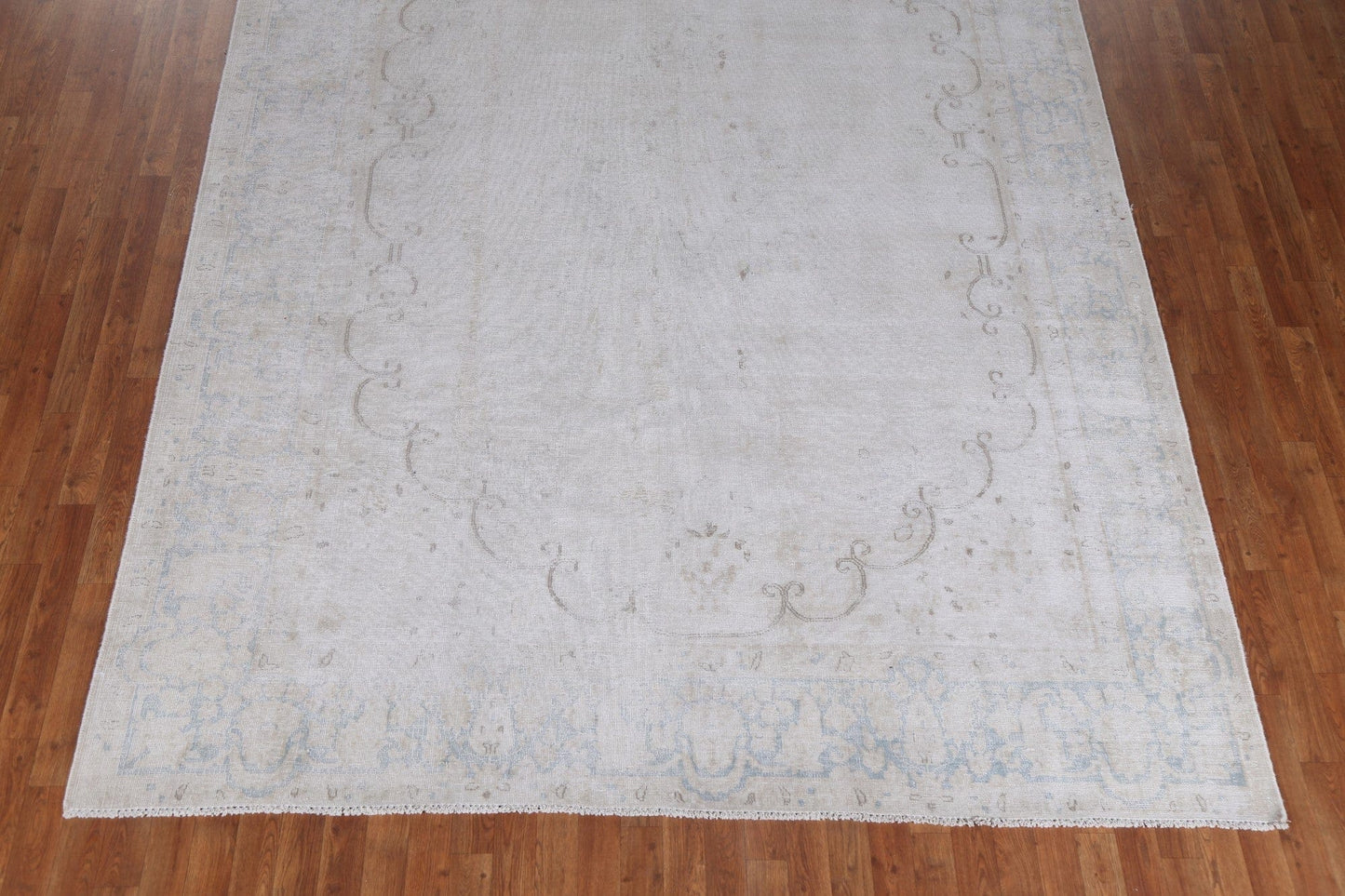 Antique Distressed Kerman Persian Area Rug 8x11