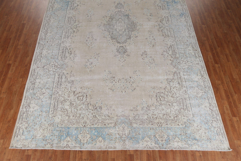 Antique Geometric Kerman Large Persian Rug 10x16