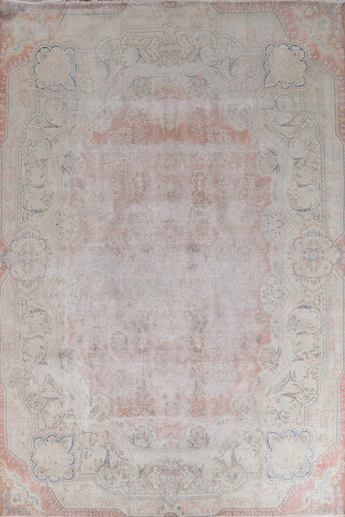 Antique Distressed Kerman Persian Area Rug 10x12