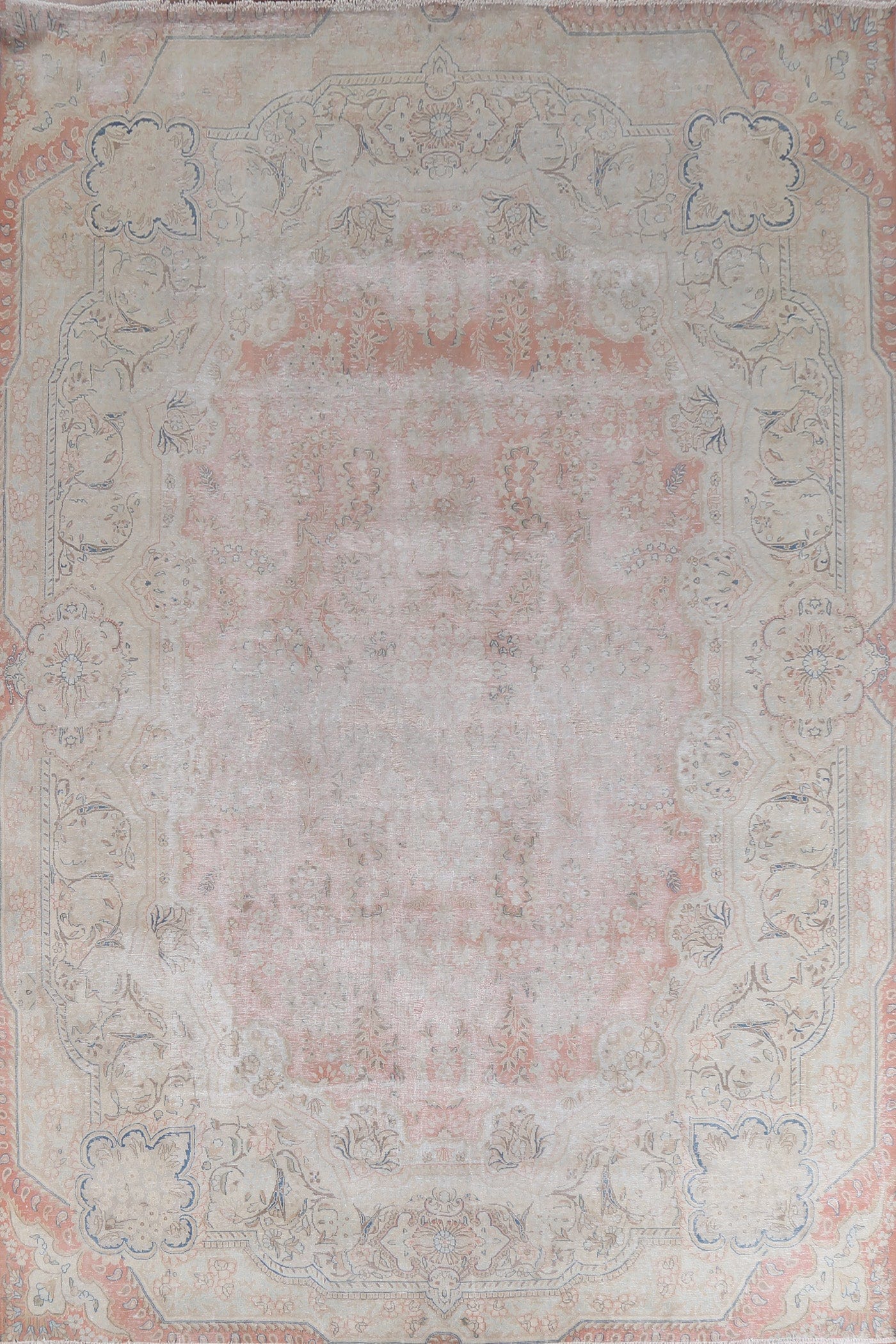 Antique Distressed Kerman Persian Area Rug 10x12