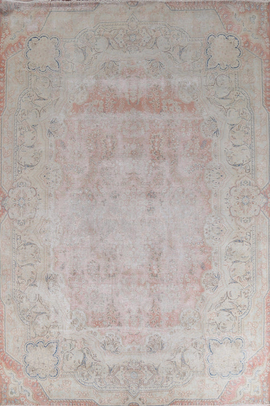 Antique Distressed Kerman Persian Area Rug 10x12