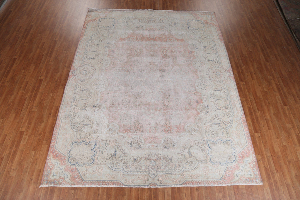 Antique Distressed Kerman Persian Area Rug 10x12