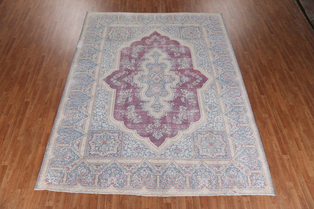 Antique Geometric Kerman Persian Area Rug 9x12