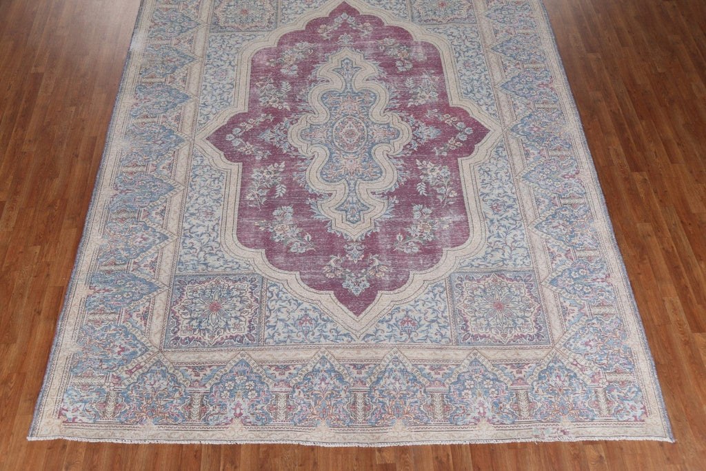 Antique Geometric Kerman Persian Area Rug 9x12