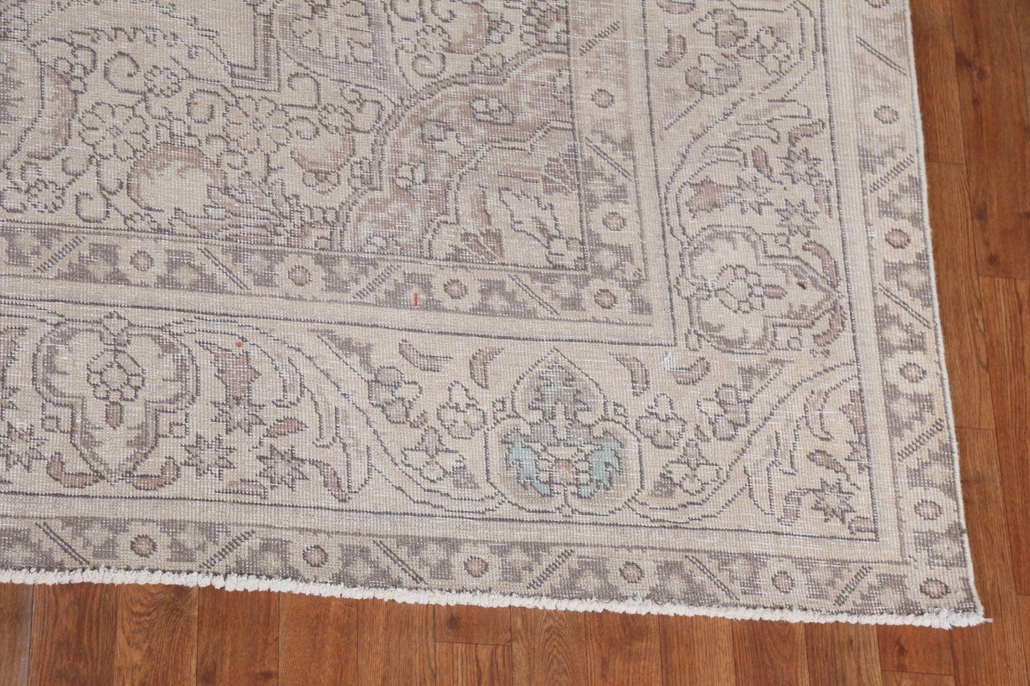 Muted Distressed Tabriz Large Persian Rug 10x15