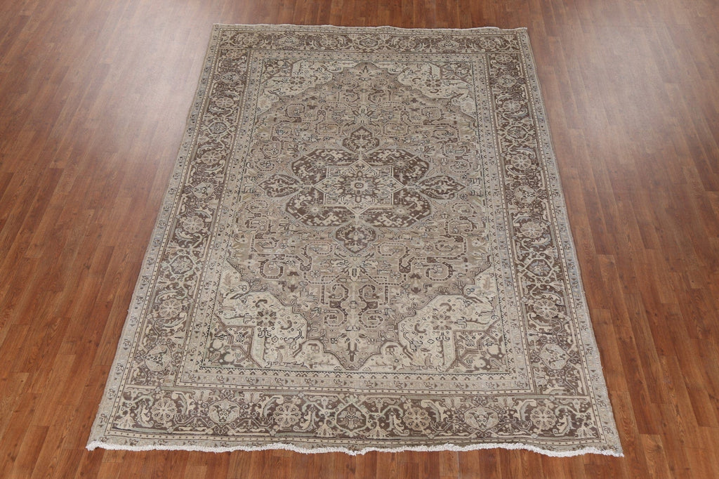 Geometric Heriz Persian Area Rug 7x10