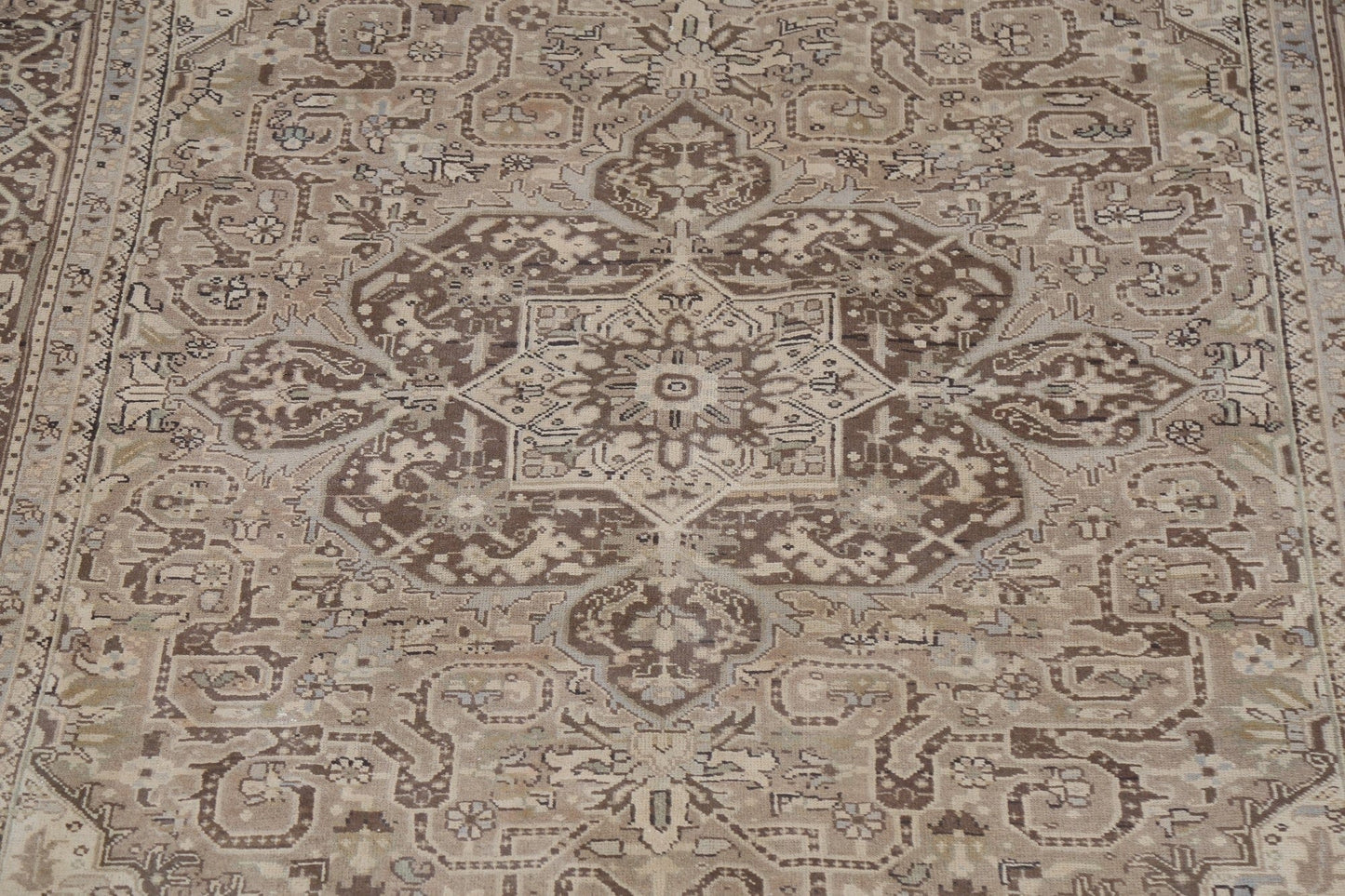 Geometric Heriz Persian Area Rug 7x10