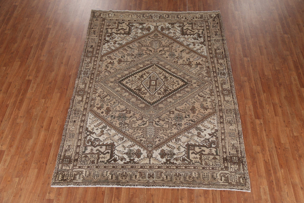 Geometric Heriz Persian Area Rug 7x9