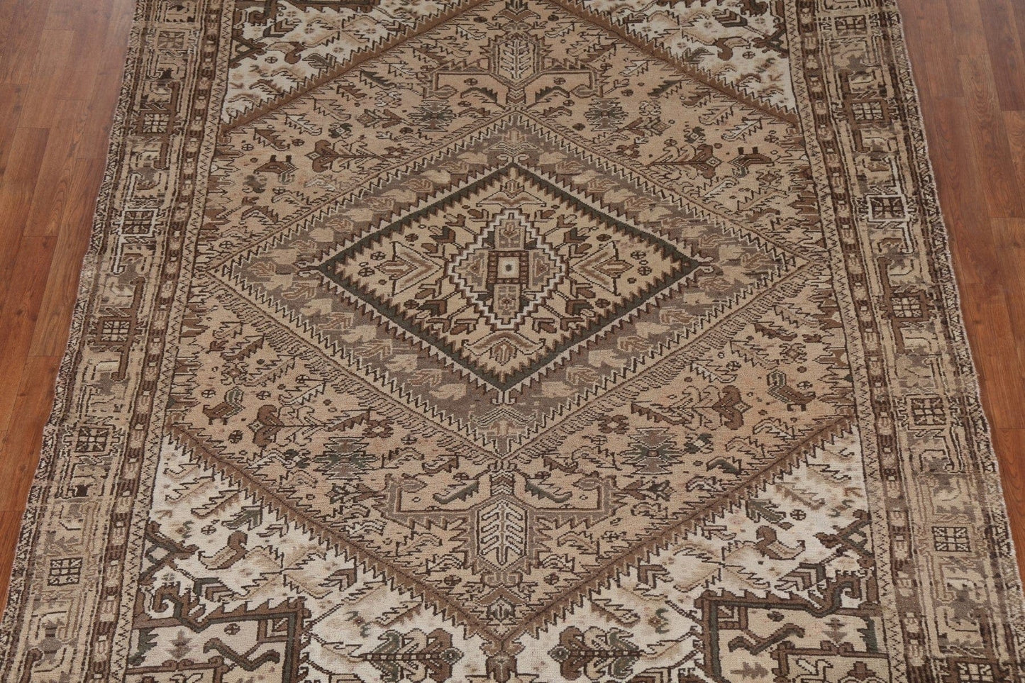 Geometric Heriz Persian Area Rug 7x9