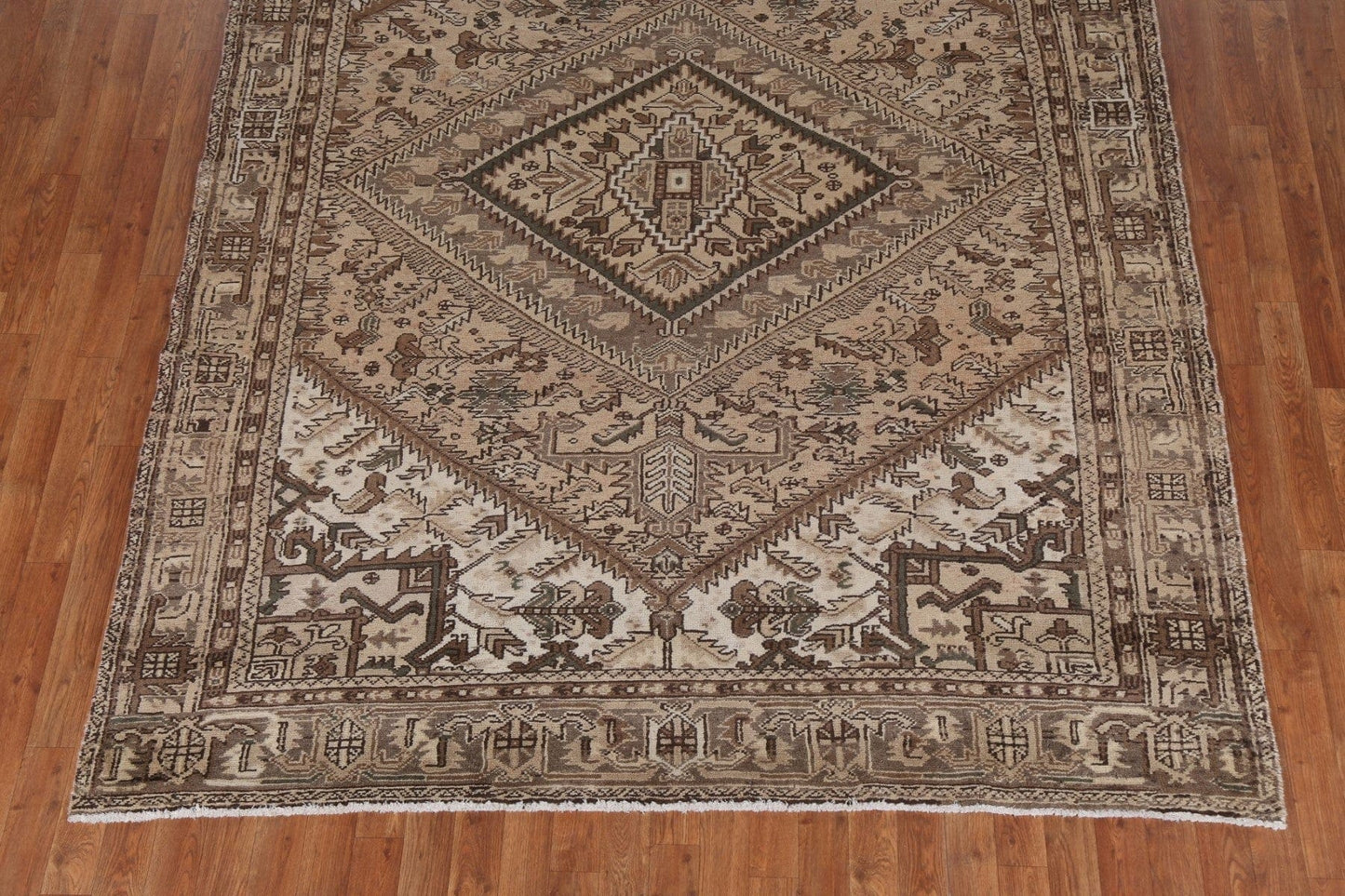 Geometric Heriz Persian Area Rug 7x9