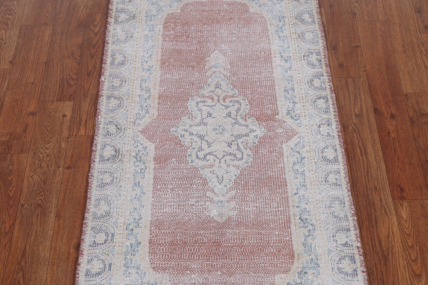 Geometric Distressed Kerman Persian Area Rug 2x4