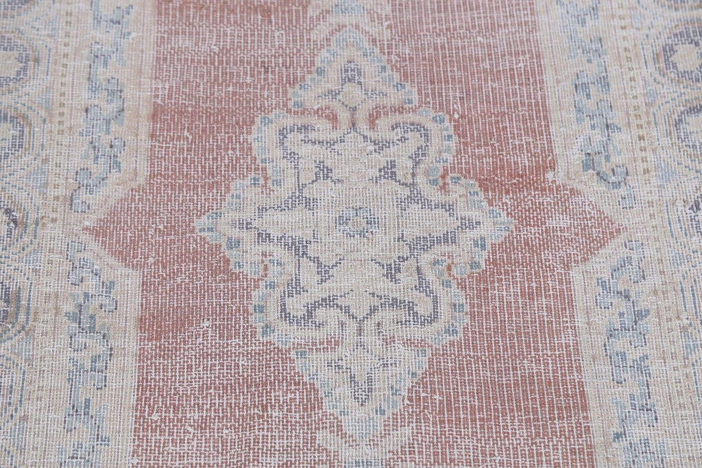 Geometric Distressed Kerman Persian Area Rug 2x4