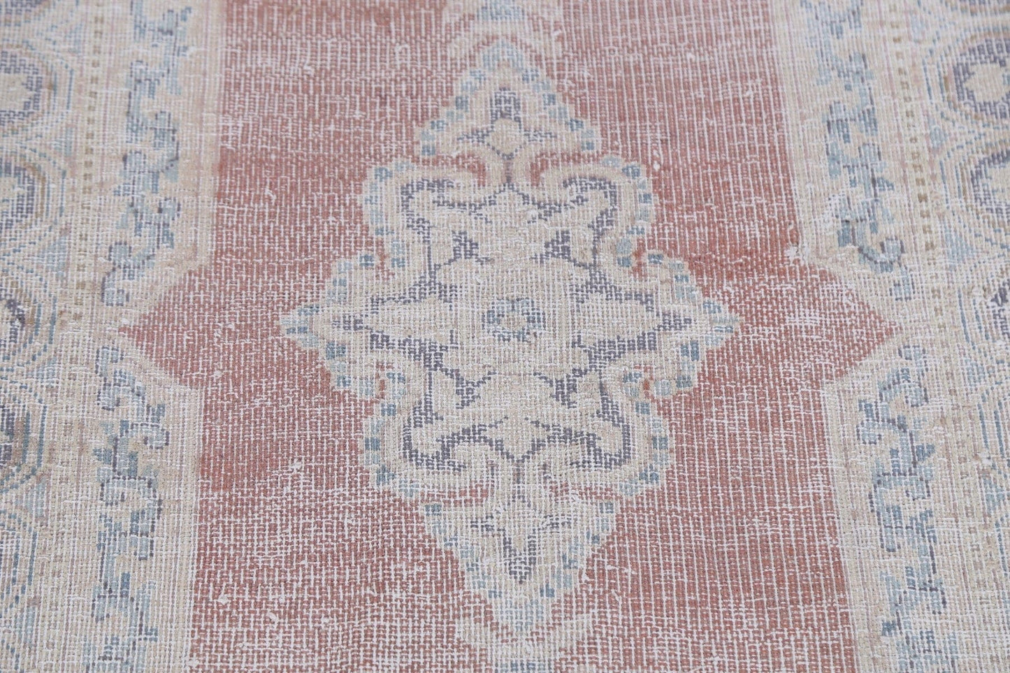 Geometric Distressed Kerman Persian Area Rug 2x4