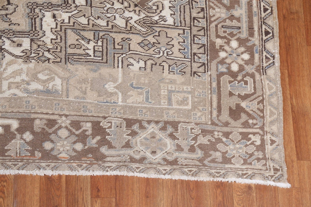 Vintage Geometric Heriz Persian Area Rug 8x10