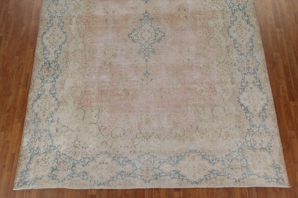 Antique Distressed Kerman Persian Area Rug 9x12