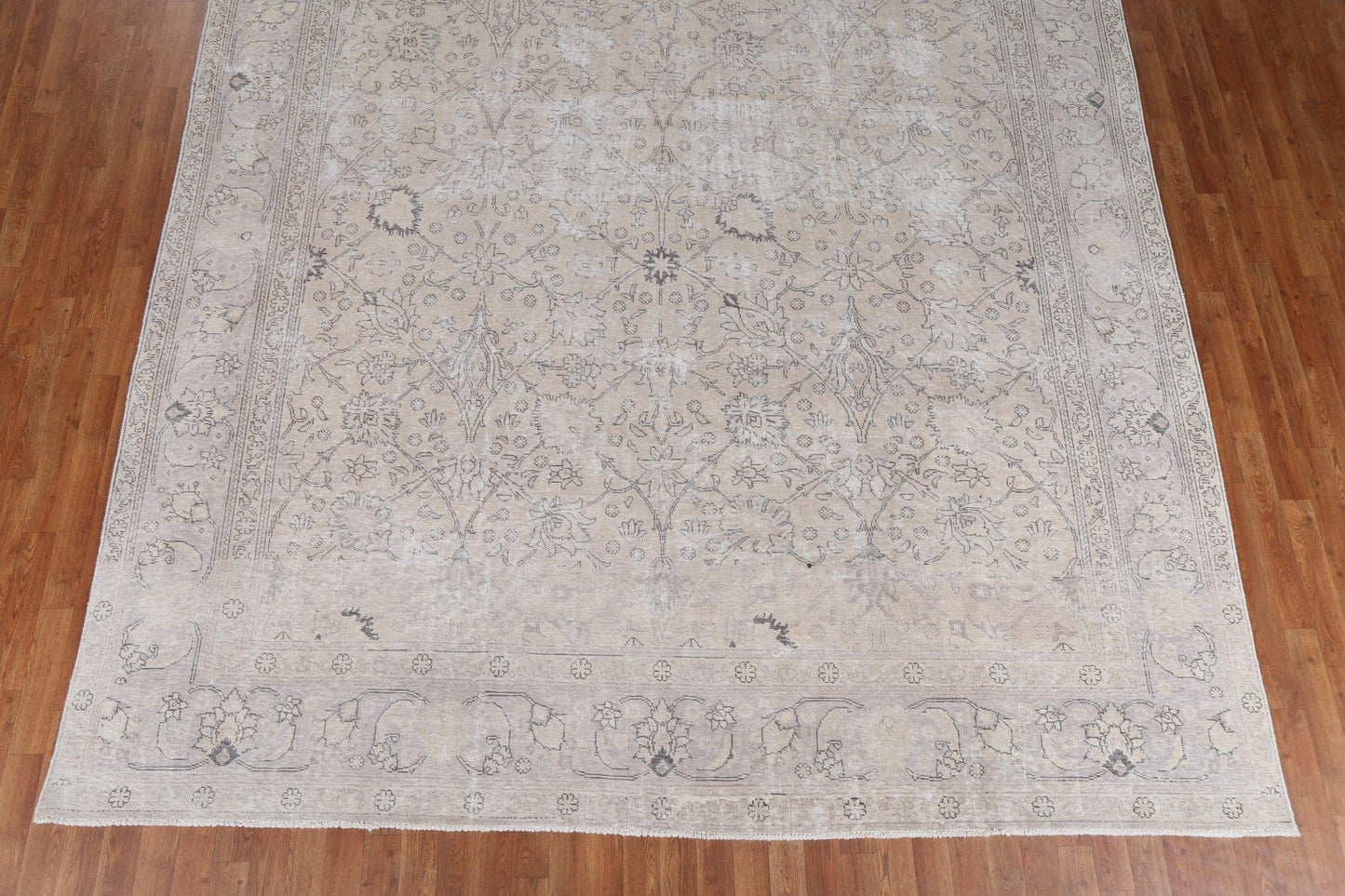 Vintage Wool Tabriz Persian Square Rug 8x8