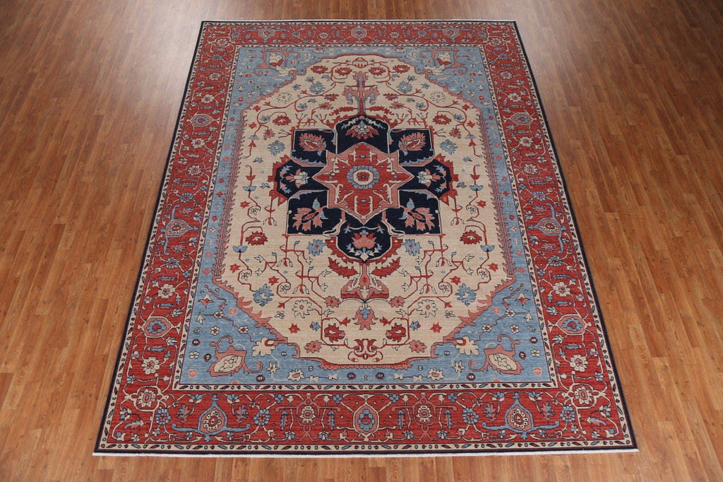 Geometric Heriz Serapi Turkish Area Rug 9x12