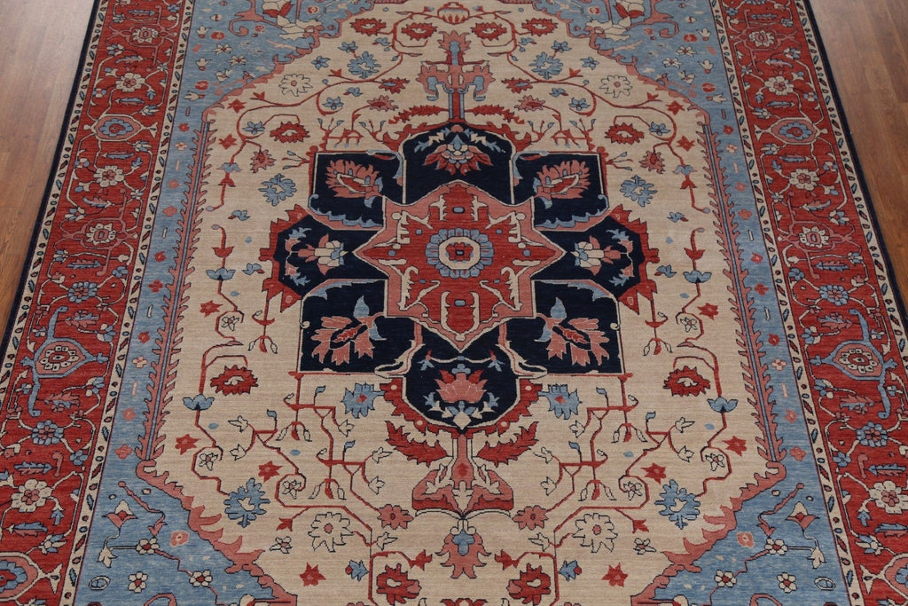 Geometric Heriz Serapi Turkish Area Rug 9x12