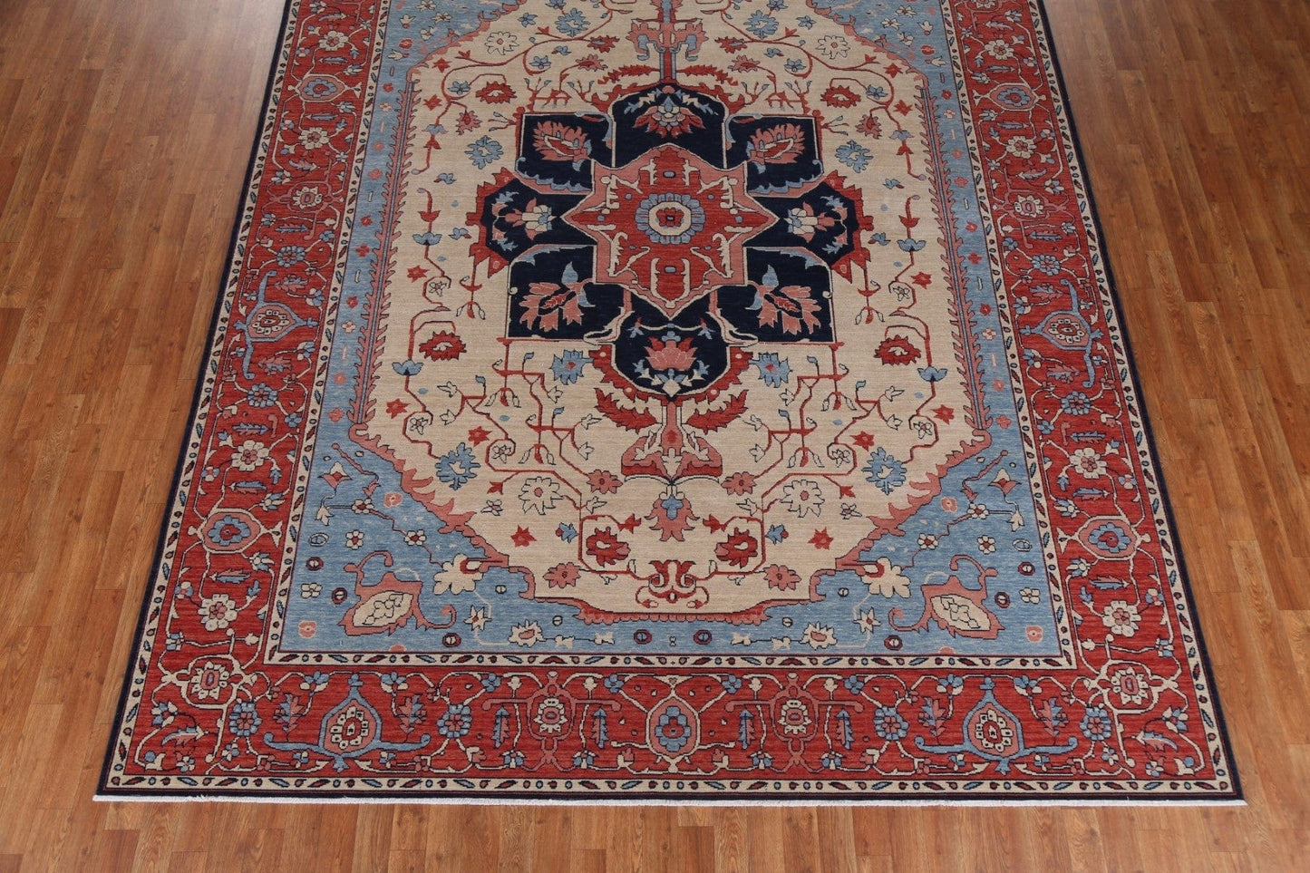 Geometric Heriz Serapi Turkish Area Rug 9x12