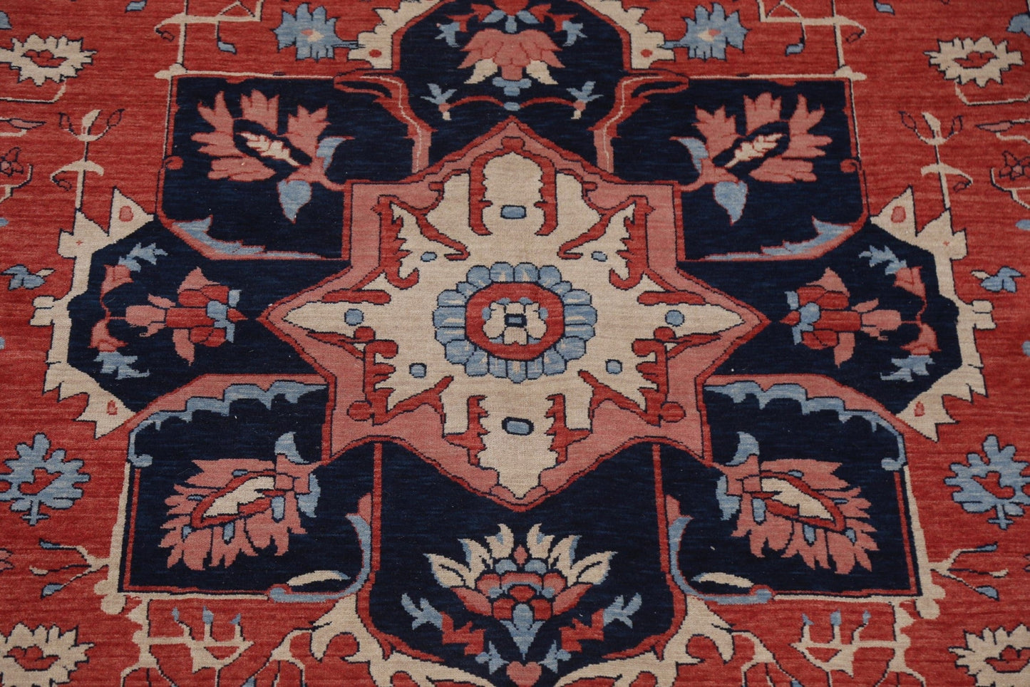 Red Geometric Heriz Serapi Turkish Area Rug 9x12