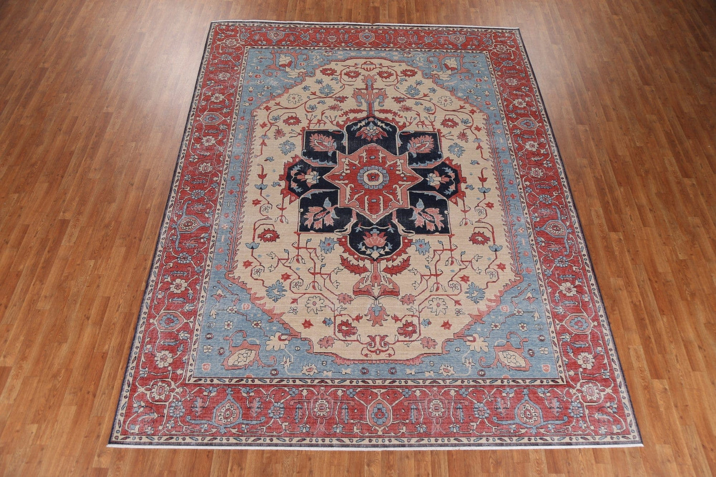 Geometric Heriz Serapi Turkish Area Rug 9x12