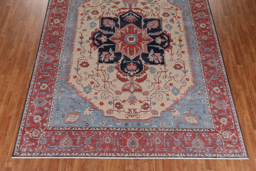 Geometric Heriz Serapi Turkish Area Rug 9x12