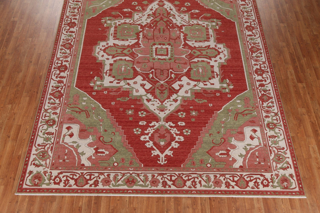 Geometric Heriz Serapi Turkish Wool Rug 9x12