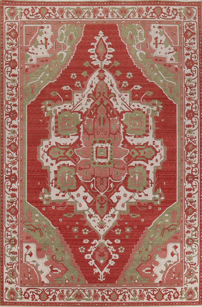 Geometric Heriz Serapi Turkish Wool Rug 9x12