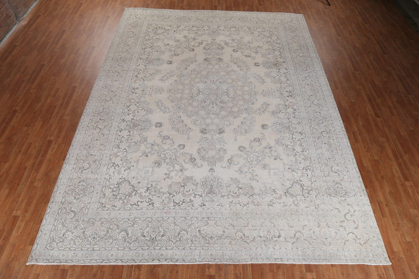 Muted Geometric Tabriz Large Persian Rug 11x15