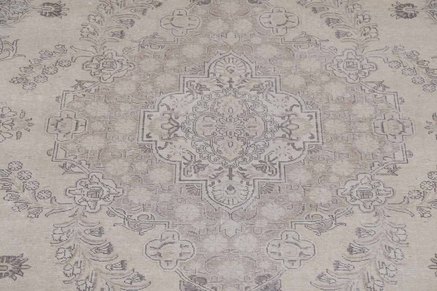 Muted Geometric Tabriz Large Persian Rug 11x15