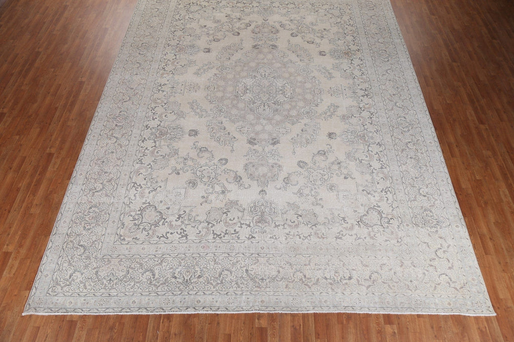 Muted Geometric Tabriz Large Persian Rug 11x15