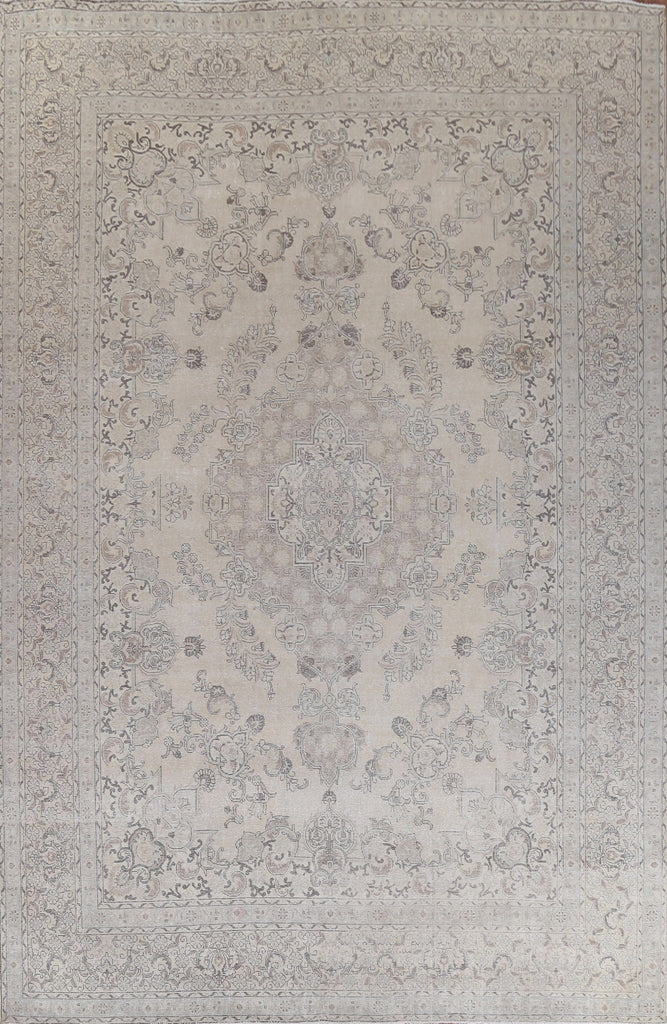 Muted Geometric Tabriz Large Persian Rug 11x15