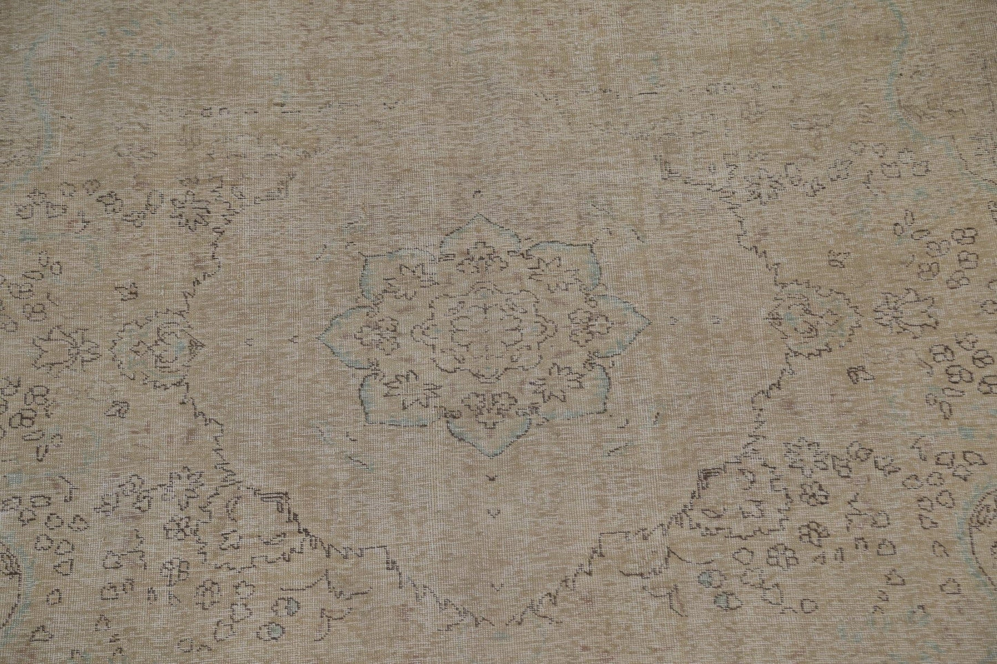 Muted Floral Tabriz Persian Wool Rug 8x11