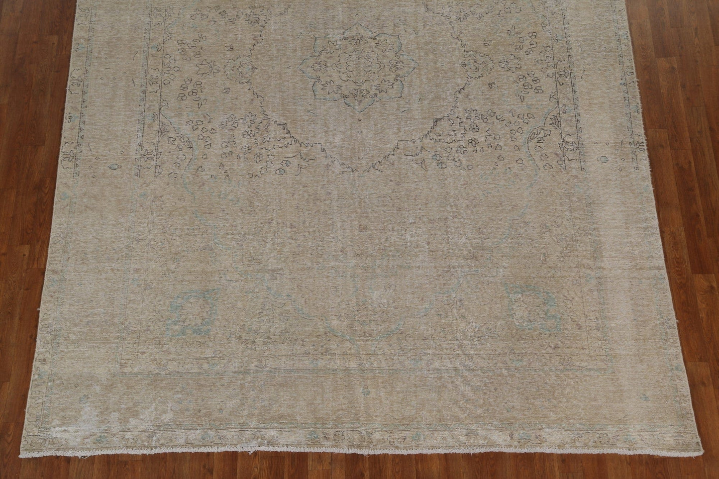 Muted Floral Tabriz Persian Wool Rug 8x11