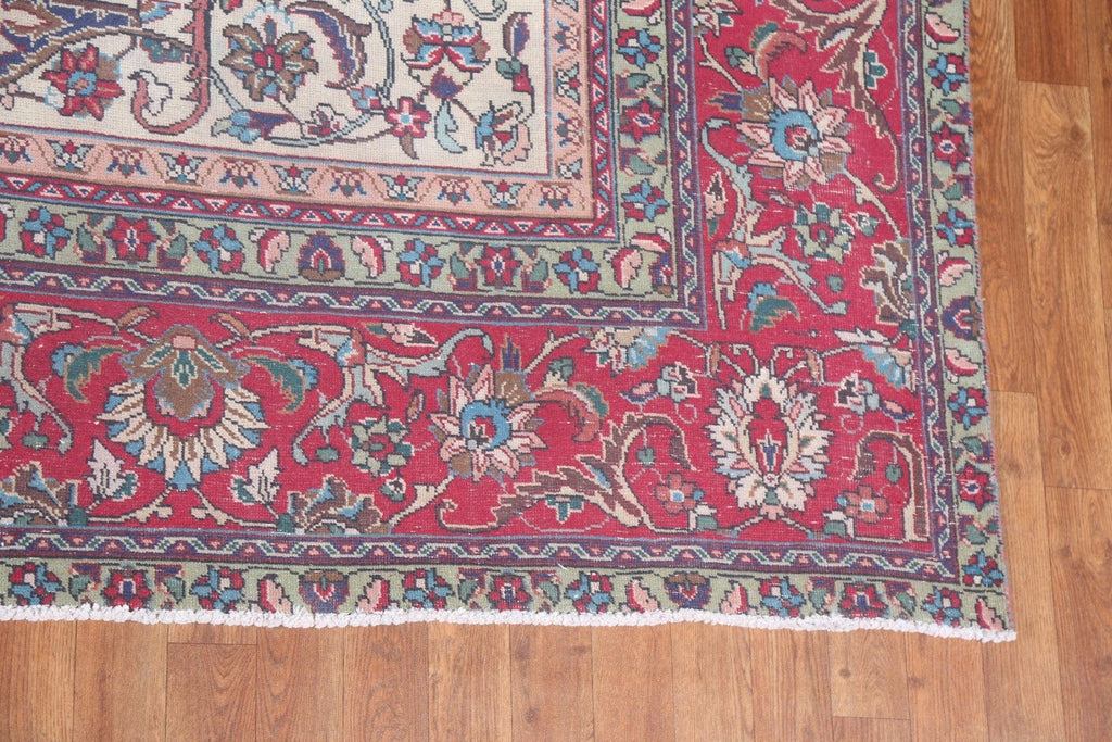 Floral Handmade Tabriz Persian Area Rug 10x12