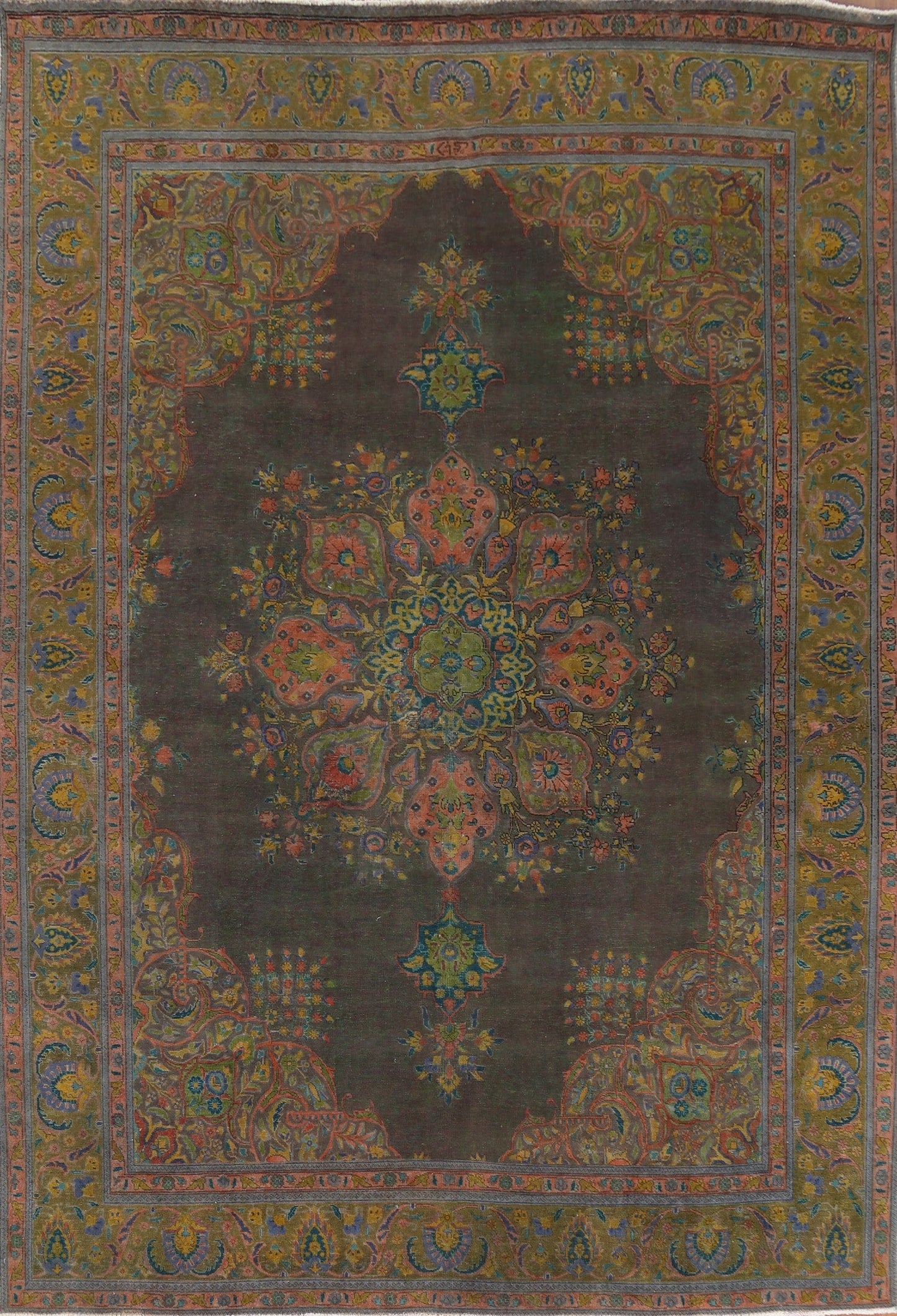 Over-Dyed Handmade Tabriz Persian Area Rug 10x13