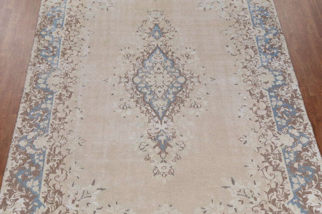 Muted Geometric Kerman Persian Area Rug 7x11