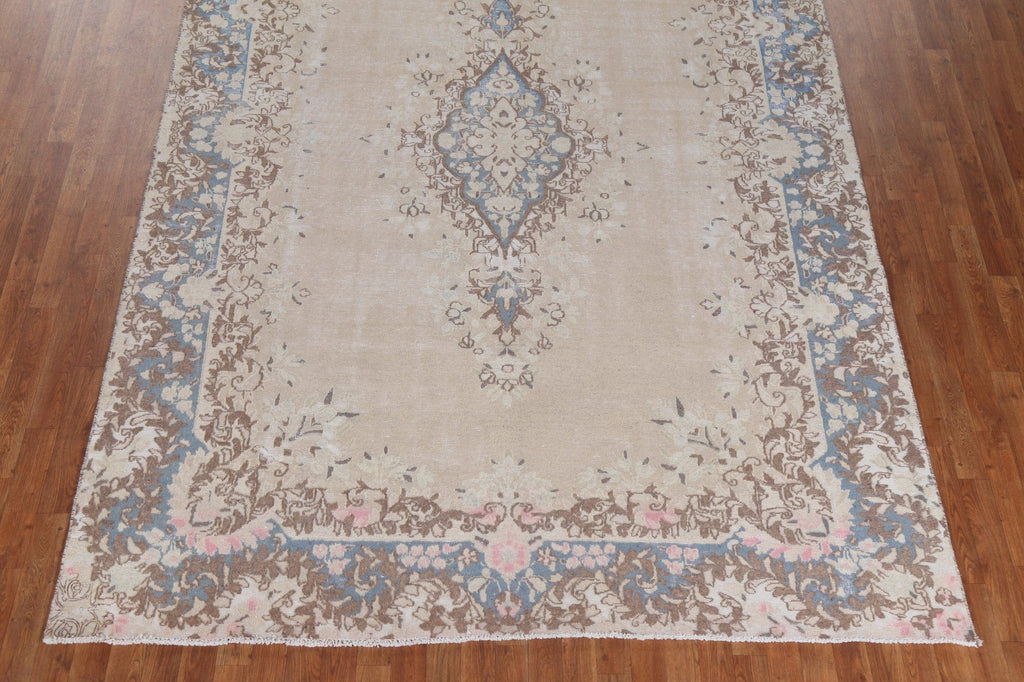 Muted Geometric Kerman Persian Area Rug 7x11