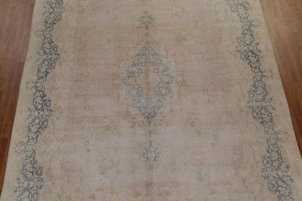 Antique Muted Distressed Kerman Persian Area Rug 10x13