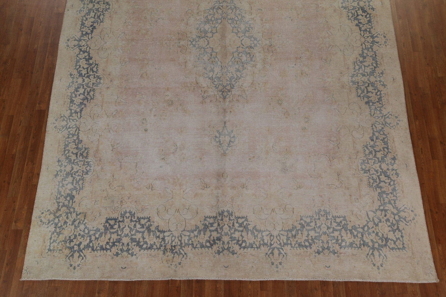 Antique Muted Distressed Kerman Persian Area Rug 10x13