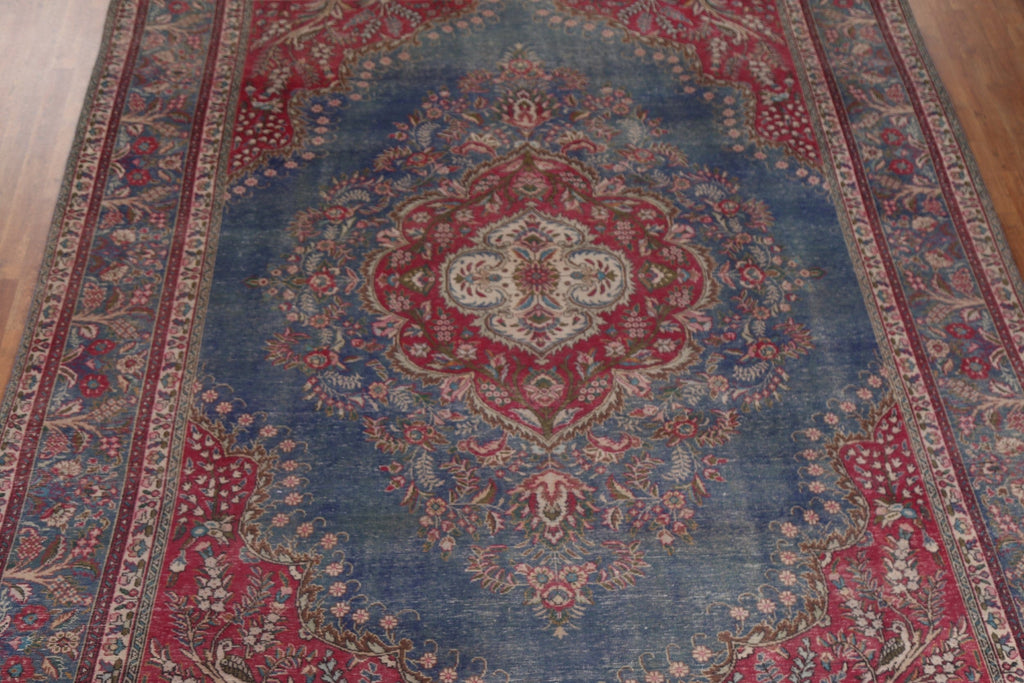 Vintage Floral Tabriz Persian Area Rug 10x13